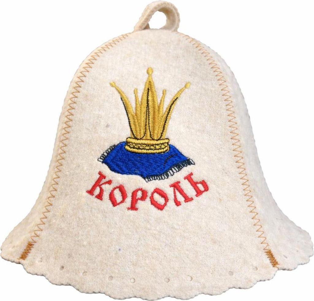 Filzkappe für Sauna Saunahut aus Filz „Король“ – Der König der Sauna