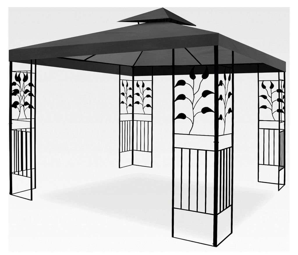 Pavillon TOSKANA 3x3m Metall mit wasserdichtem Dach