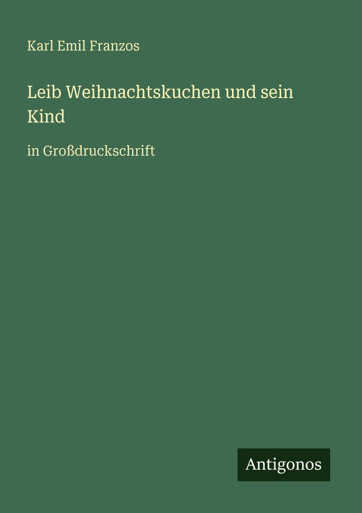 Leib Weihnachtskuchen und sein Kind