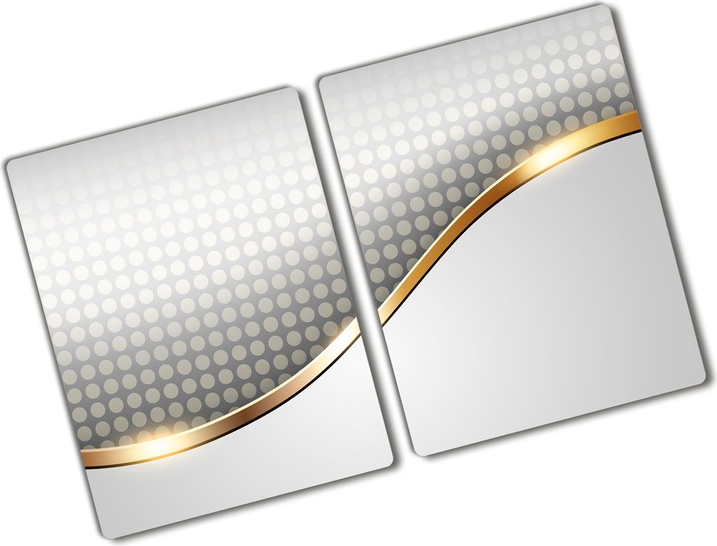 Tulup Glas Herdabdeckplatte - 2x40x52 cm - Glaskeramikkochfeld-Abdeckung Spritzschutz Glasabdeckplatte Kochplattenabdeckung und Schneidebrett - Zwe...