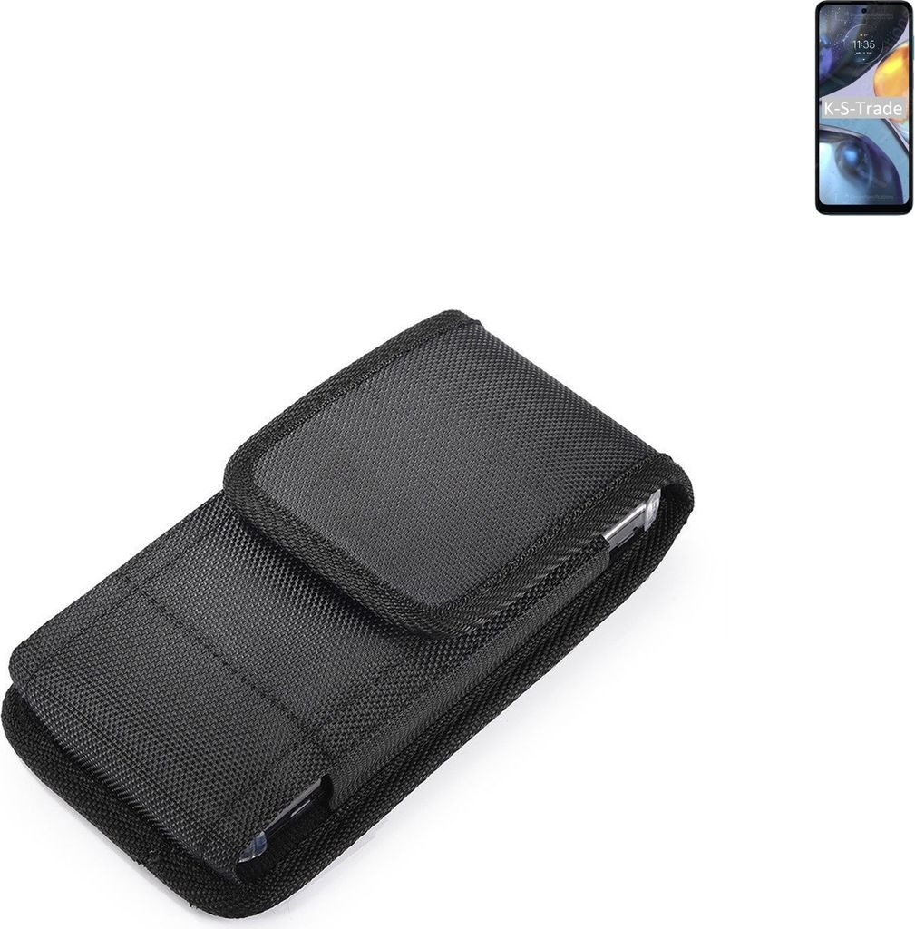 Holster Gürteltasche kompatibel mit Motorola Moto G22 Holster Gürtel Tasche wasserabweisend Handy Hülle Schutz Hülle Outdoor schwarz K-S-Trade