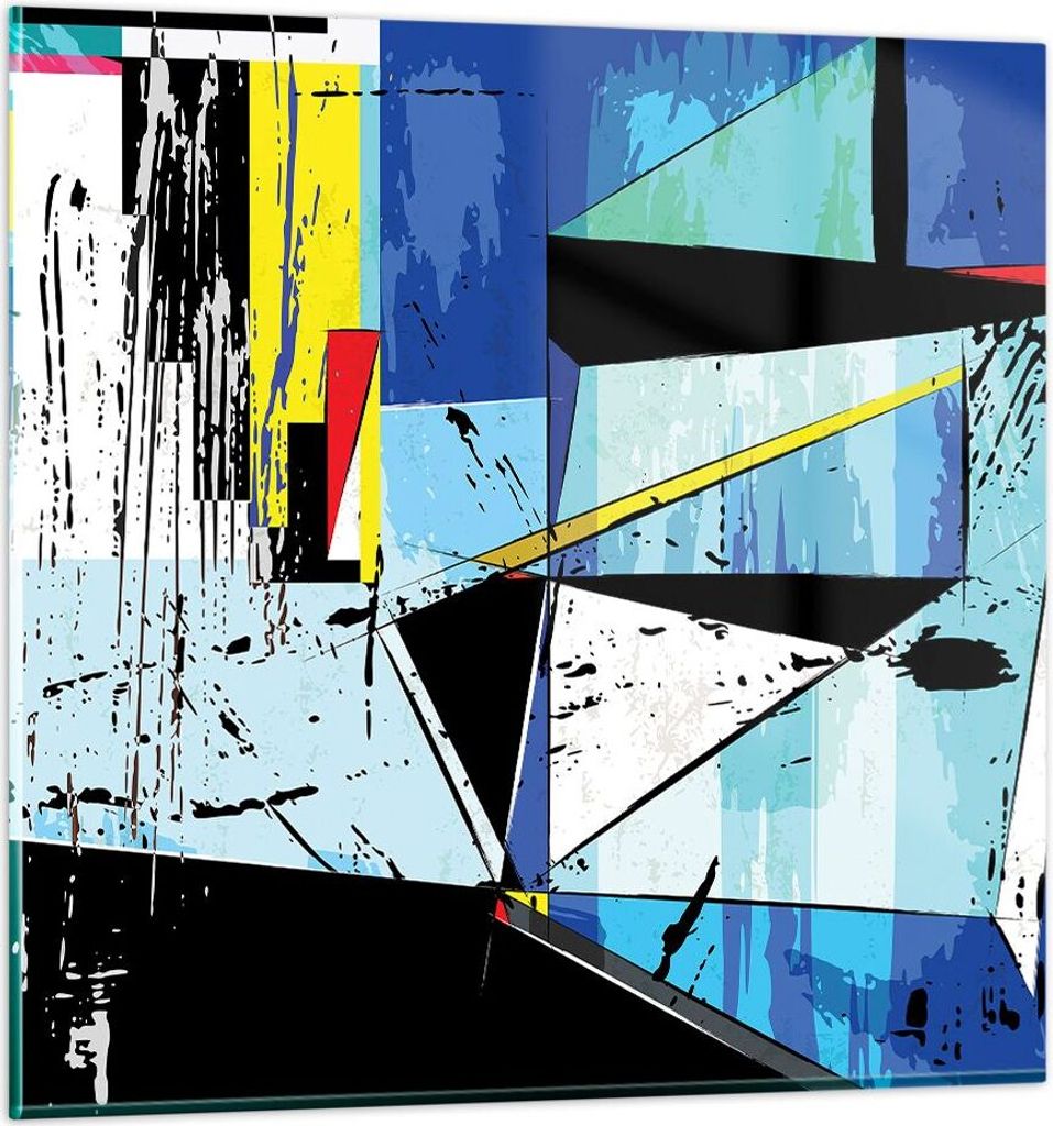 Bilder auf glas - Abstraktion modern - 30x30cm - Glasbilder - Wandbilder - Kunstdruck - zum Aufhängen bereit - Wanddekoration aus Glas - Glas Bild...