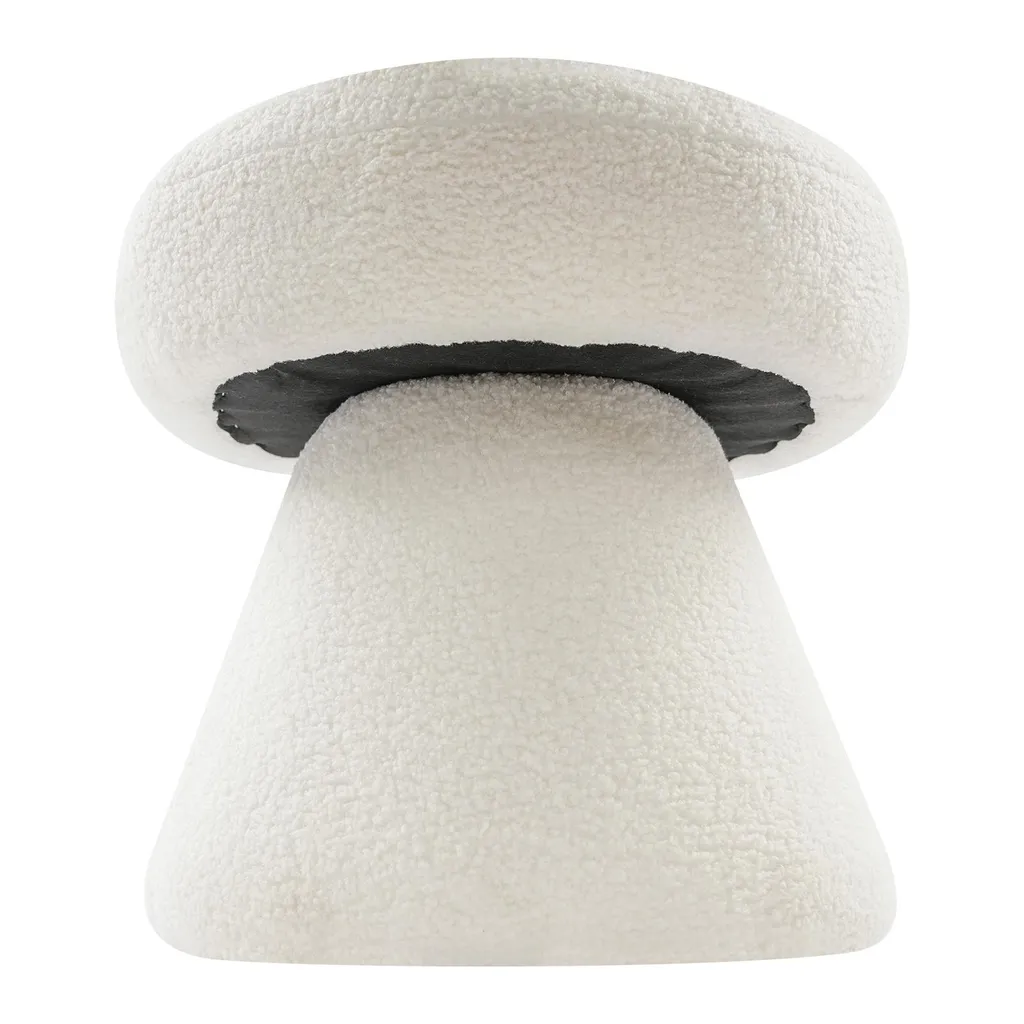 Pouf blanc vanité compact pour optimiser l'espace de votre petit dressing - 4