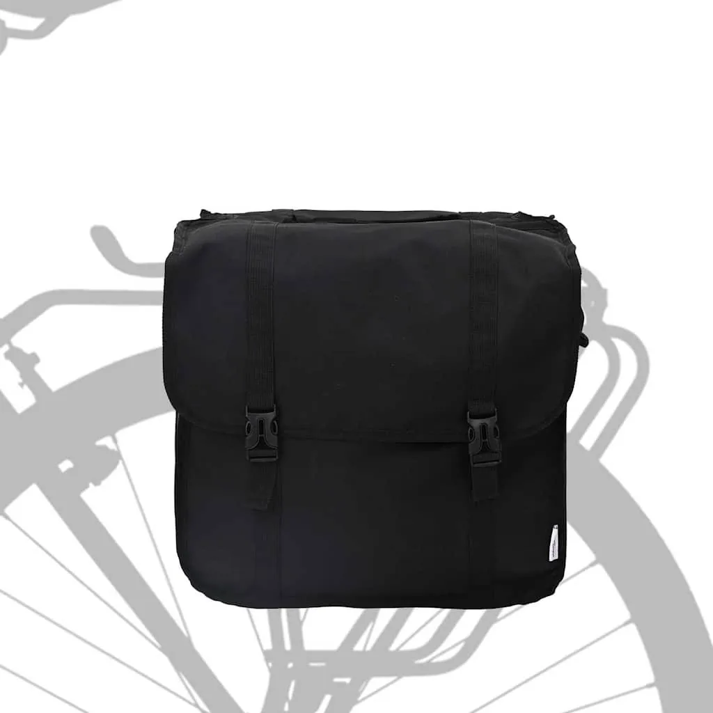 Sacoche Latérale de Vélo Noire 40 cm pour Porte-Bagages Arrière