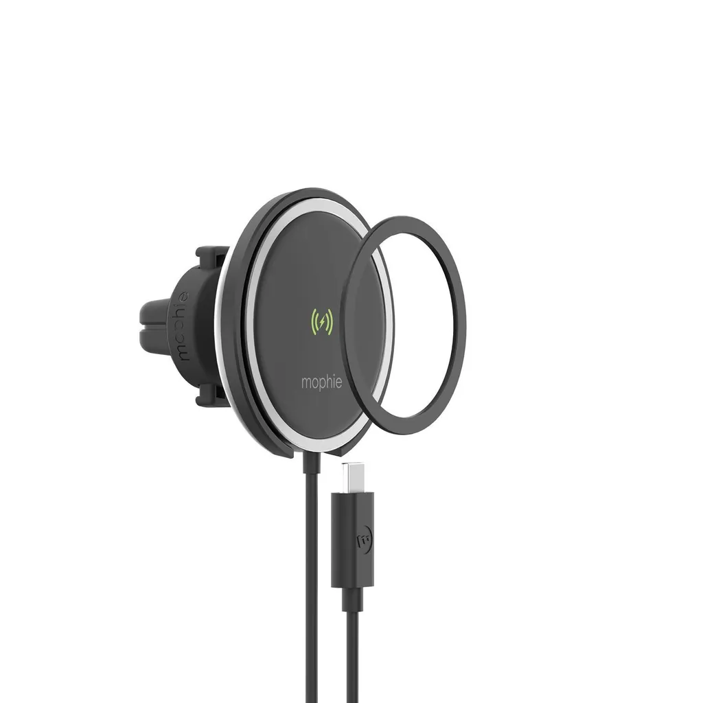 Mophie Snap Plus Wireless Vent Mount Noir : Support Magnétique MagSafe