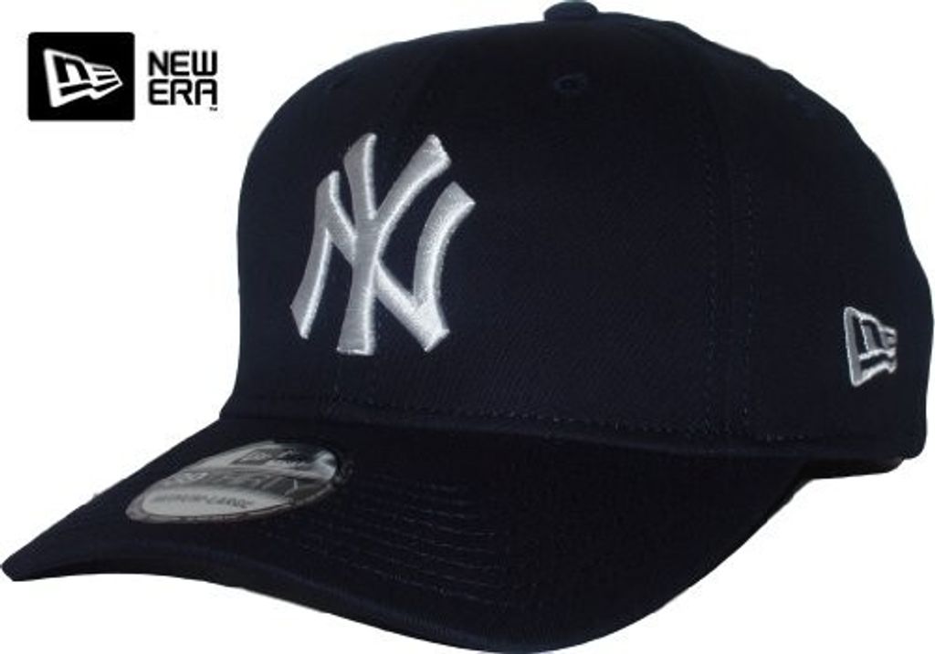 New Era Uni Baseball Cap 39Thirty New York Yankees, Marineblau Weiß, M/L