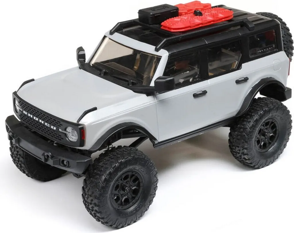 Crawler RC Intérieur Axial SCX24 Ford Bronco 1/24 Gris Prêt à Rouler