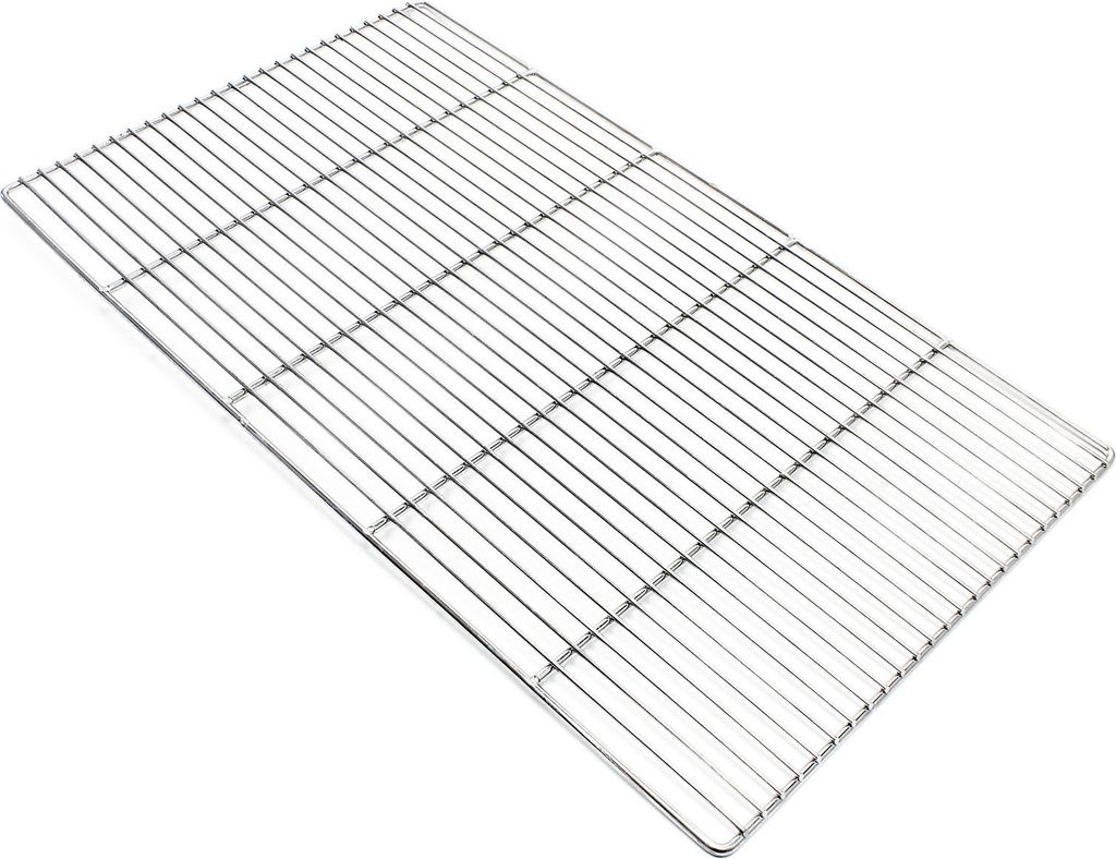 Edelstahl Grillrost eckig 67 x 40 cm rostfrei für Holzkohlegrill, Gasgrill und andere