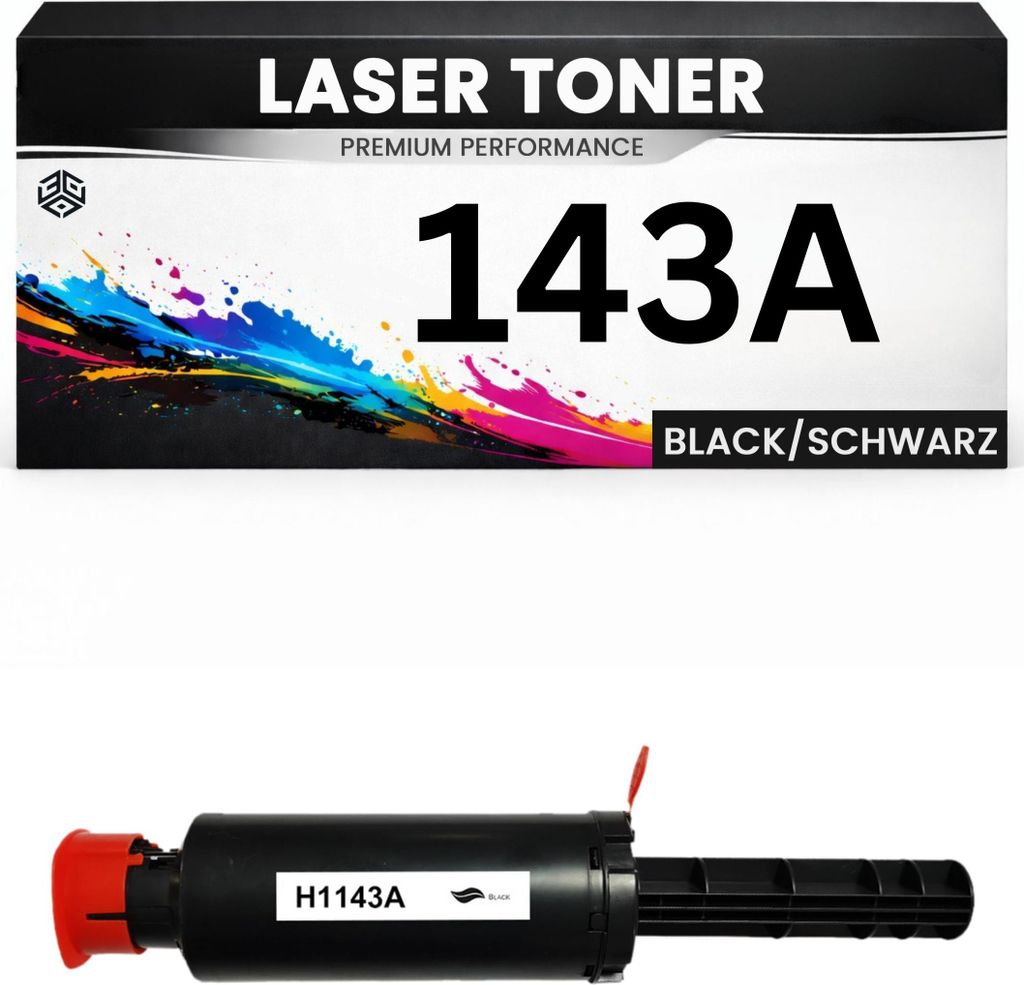 Toner 143A für HP kompatibel Schwarz W1143A wie Original Tonerkartusche für HP Neverstop Laser MFP 1201, 1202w, HP Neverstop Laser 1001nw