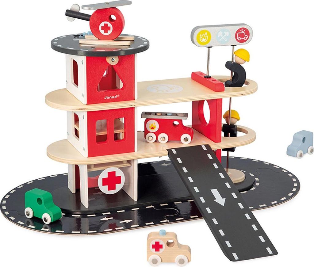 Caserne de pompiers en bois Janod Boliden Image du produit 
