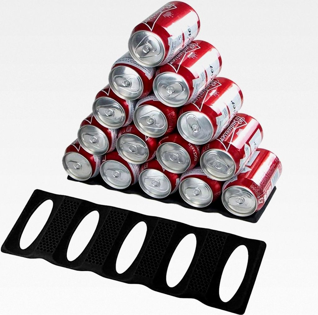 Silikon Flaschenhalter für Kühlschrank, 2 Stück, Flaschenablage und Stapelhilfe für Flaschen und Dosen, hält bis zu 15 Flaschen