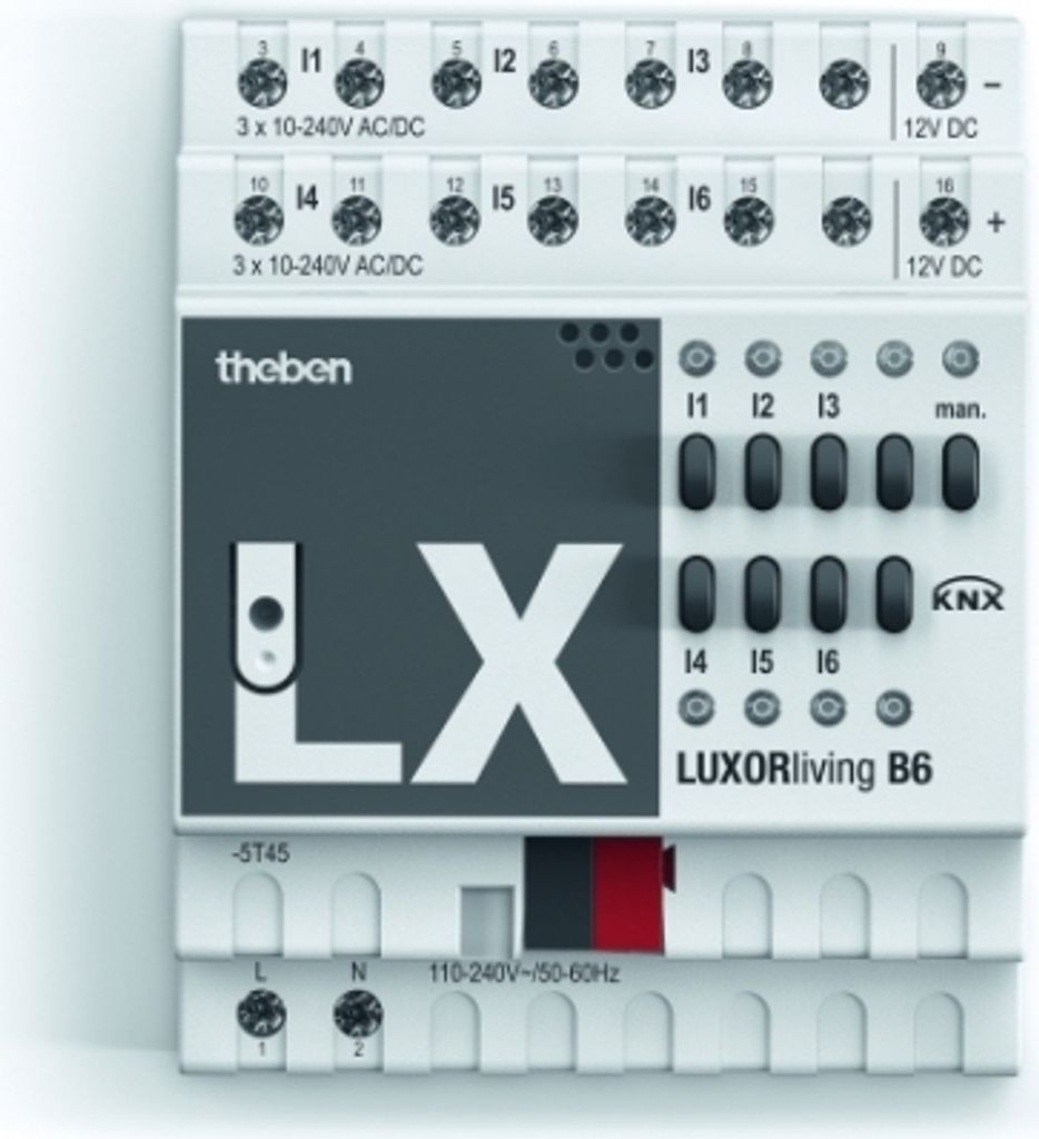 Theben Smart Home-System LUXORliving B6 6 Kanäle Bussystem-Binäreingang