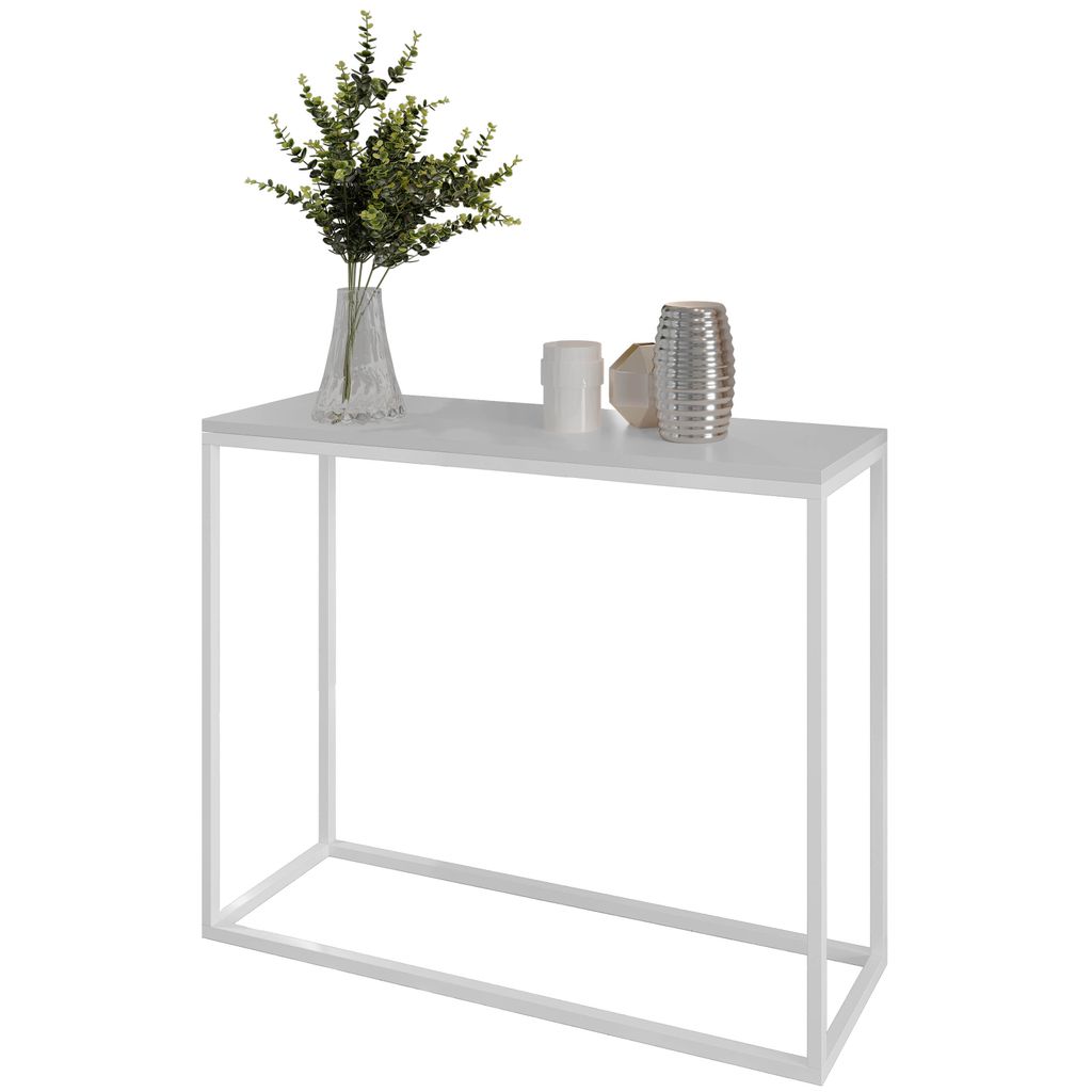 Furneo | Konsolentisch II - 100 cm - Weiß matt - Elegantes Produktbild 