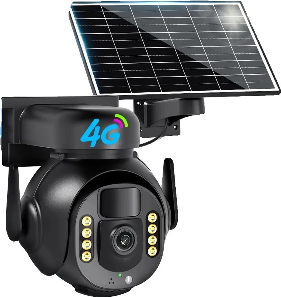 Caméra de surveillance 4G pour extérieur, pack complet 8MP et carte 64G