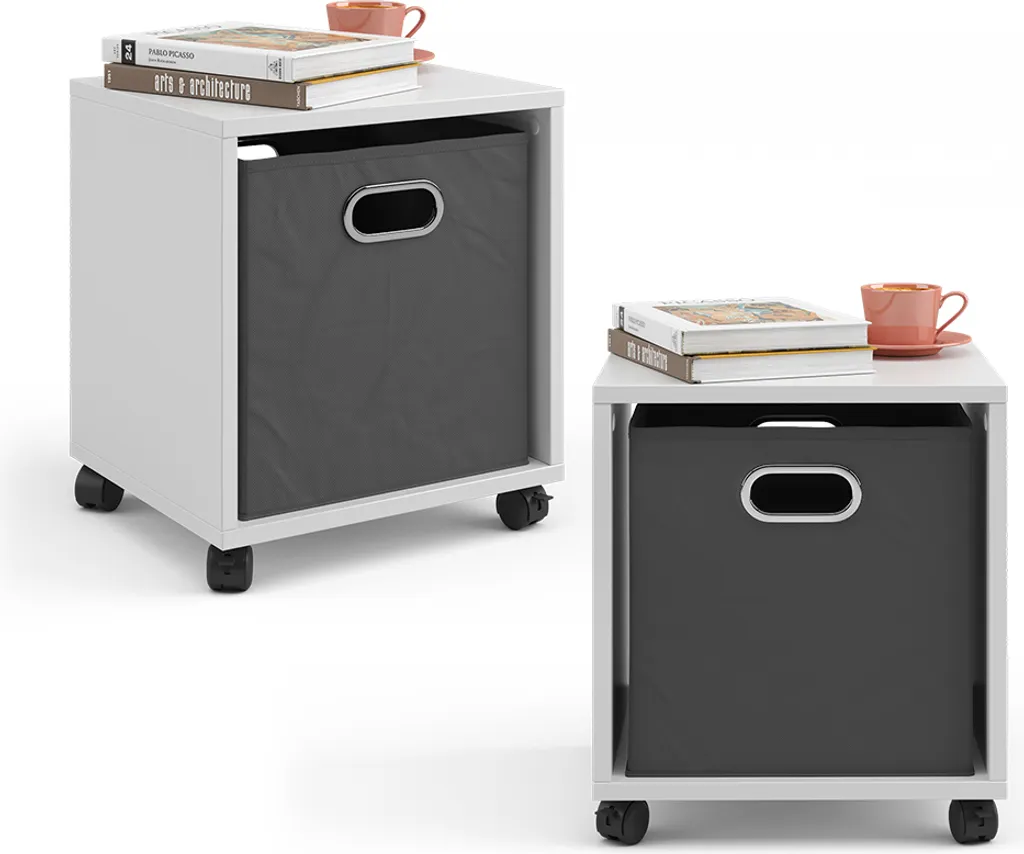 Table Basse Blanche Compacte Vicco 34158 - Finition Haute Qualité