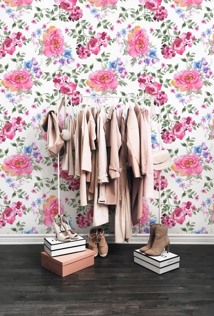 Coloray Fototapete 208x146 cm Vlies-Fototapete - Vintage Rosen Blumengarten