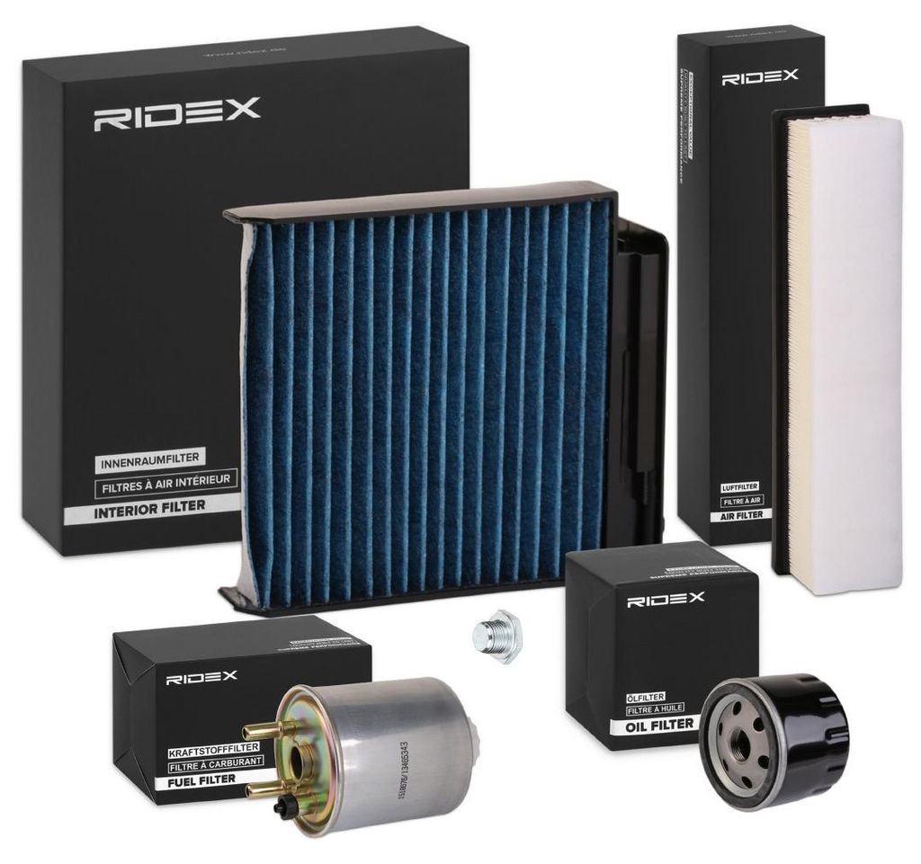 RIDEX Filterset Inspektionspaket Filtersatz für RENAULT TWINGO II (CN0)