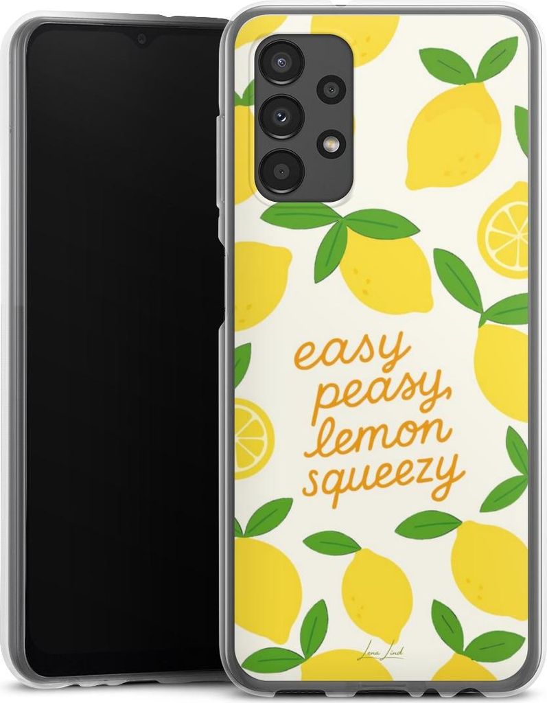 DeinDesign Handyhülle für Samsung Galaxy A13 4G Silikon Hülle Case Smartphone Schutzhülle Statement Zitrone Spruch