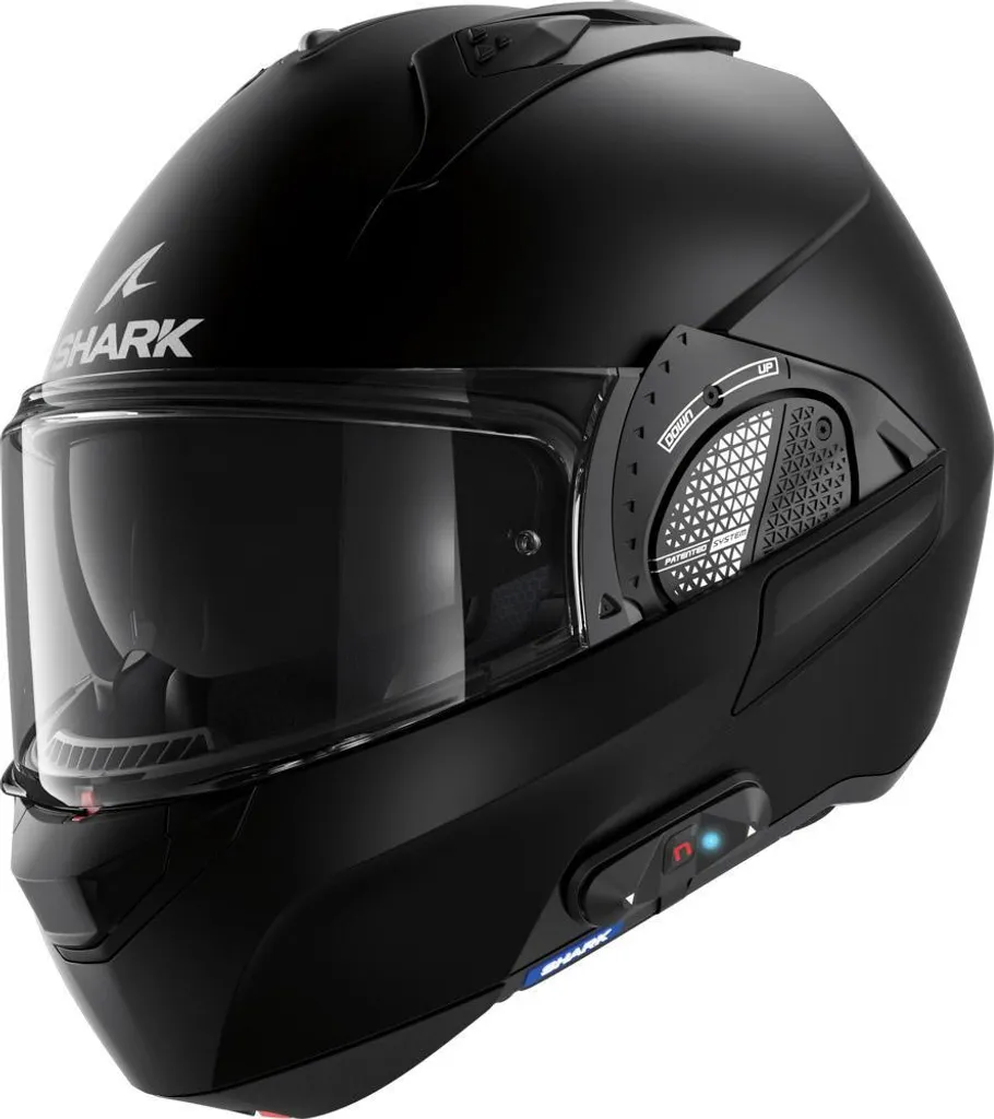 Casque modulable de route Shark Evo GT Ncom noir mat pour motarde
