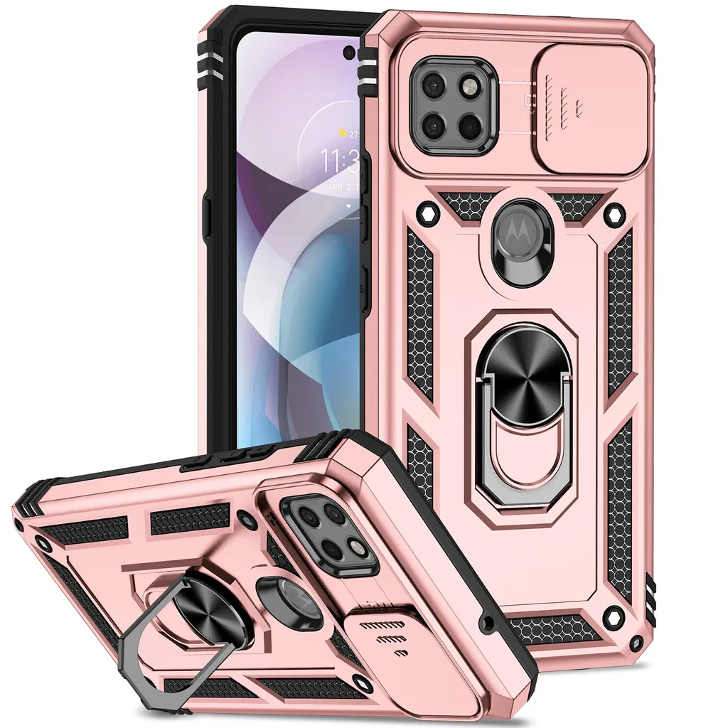Cover Rosa Motorola One 5G Ace Antiurto: Fotocamera Protetta e Stand