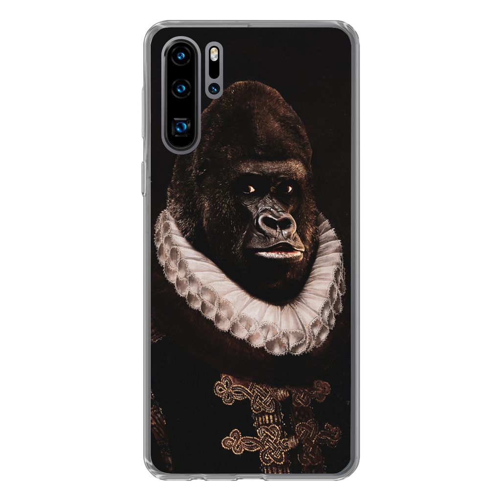 MuchoWow Handyhülle Schutzhülle Hülle für Huawei P30 Pro Affe - Kunst - Alte Meister Silikon Softcase Handy Hülle - Schutzdeckel