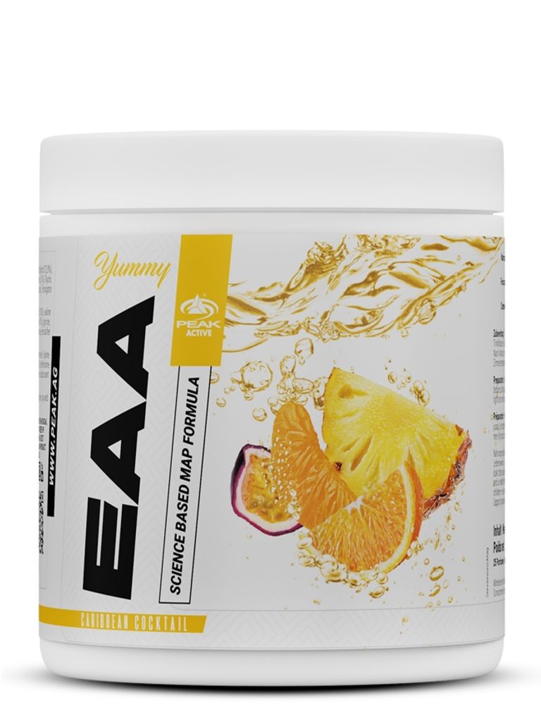 Yummy EAA - 400g : Caribbean Cocktail I Pulver I essenzielle Aminosäuren I optimierte Aminosäure - Matrix I MAP - Formel I Muskelversorgung I Mus...