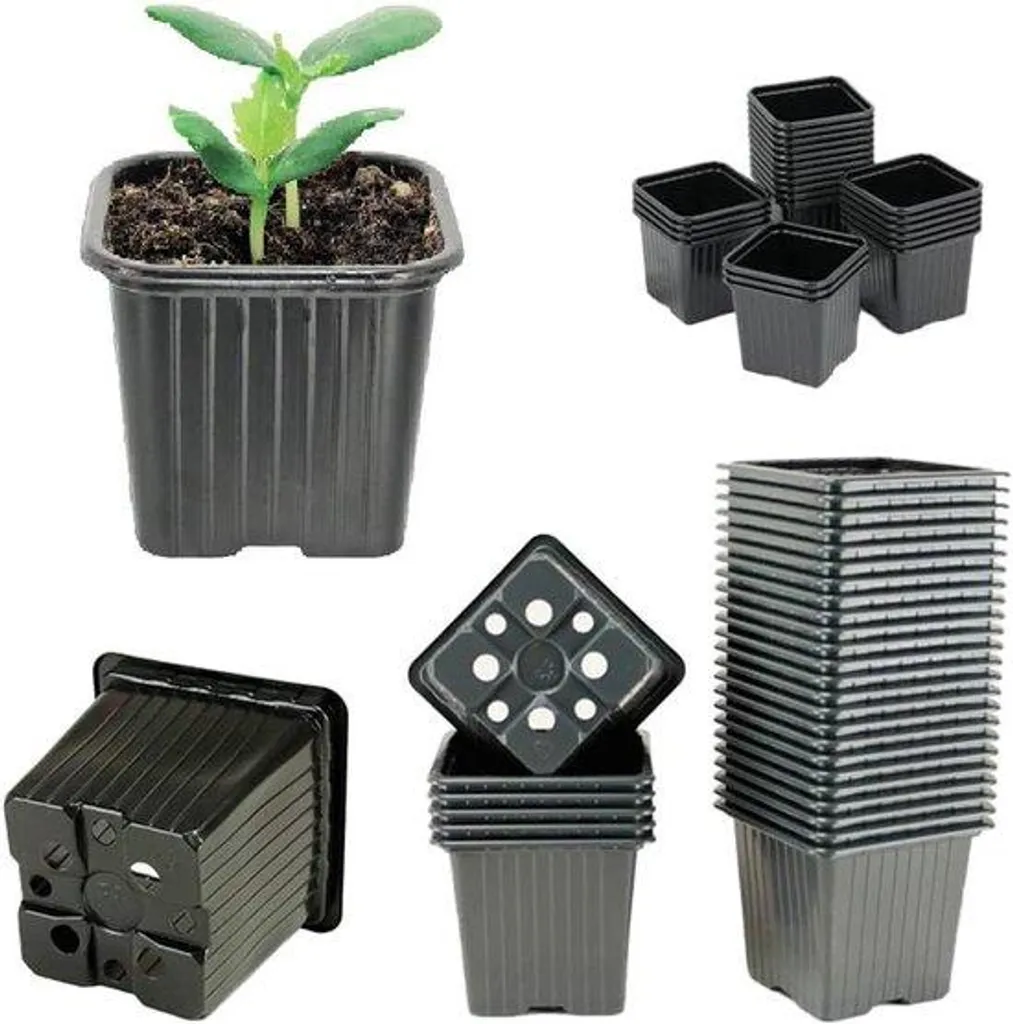 Pot de repiquage réutilisable 7cm en plastique robuste pour jardinage