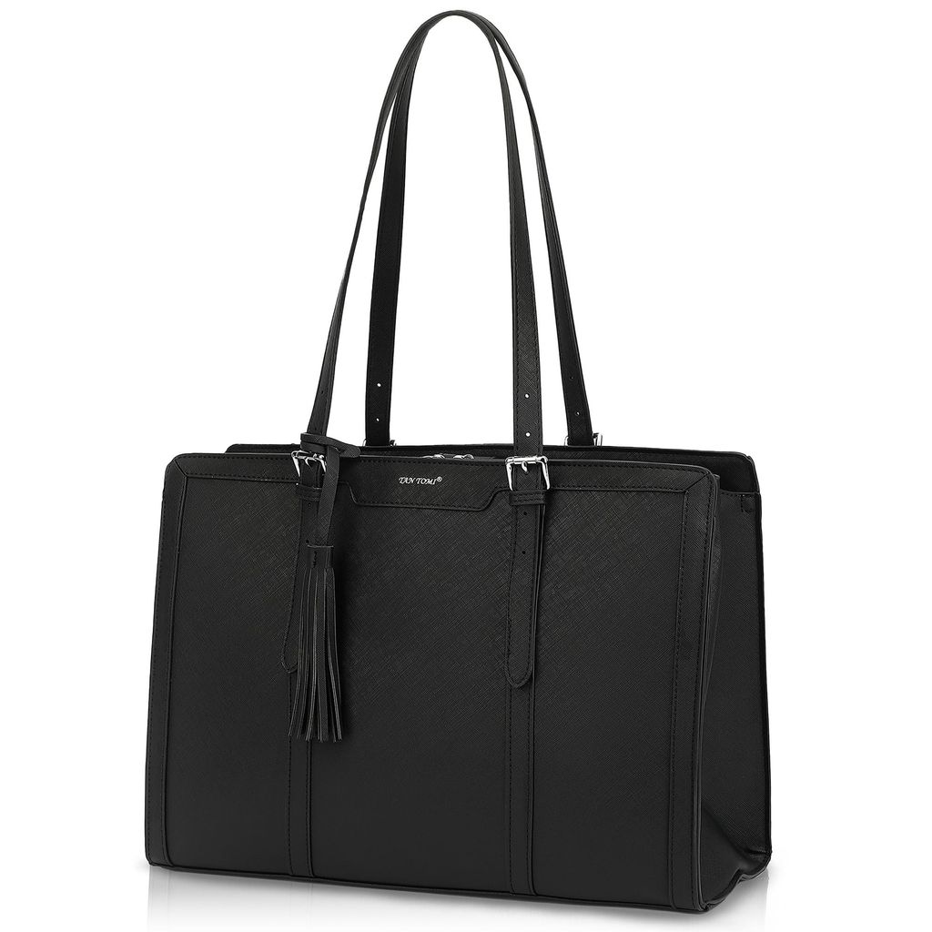 MoFut Damen Handtasche Groß – Elegante Business Tasche aus Leder – Schultertasche für Arbeit, Büro & Schule – 15 Zoll Laptop Tasche mit 3 ...