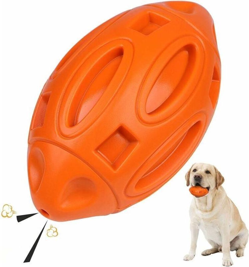 Unzerstörbares Hundespielzeug, Kauspielzeug für Hunde, quietschender Gummiball, Hundespiele, Spielzeug für mittelgroße und große Hunde