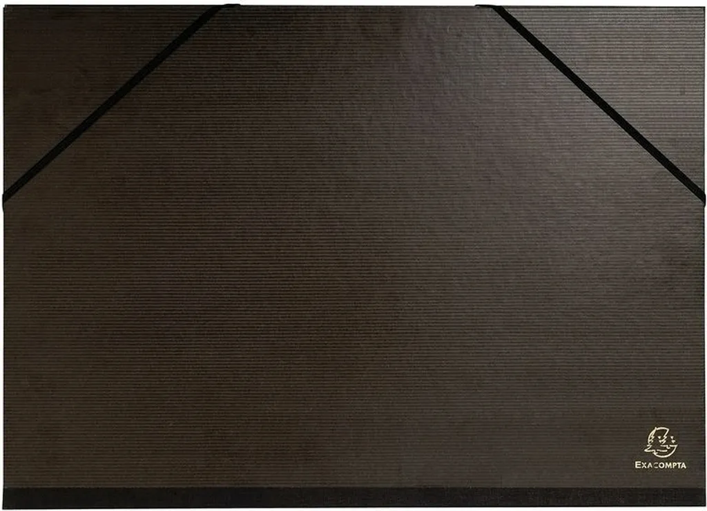 Porte-dessin A3 Kraft Noir Vernis 32x45cm Exacompta Lot de 10 Pièces