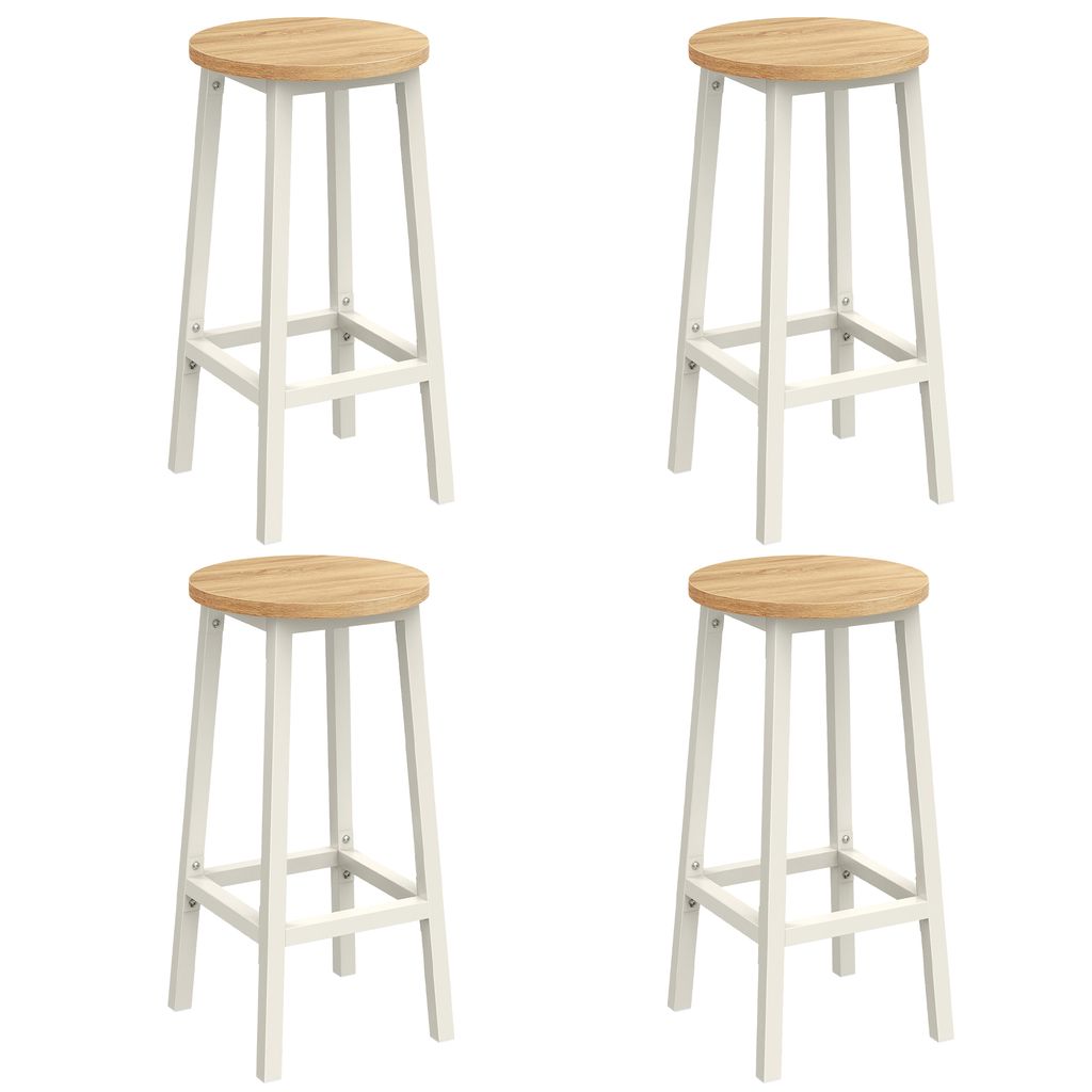 VASAGLE Barhocker Barstühle (Set, 4 St., 4er), bis 100kg belastbar