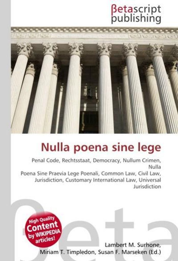 Nulla poena sine lege