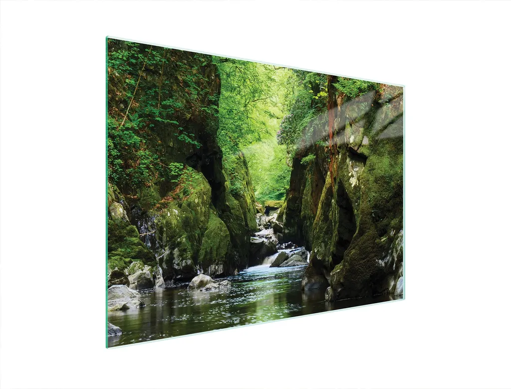Tagliere Decorativo in Vetro 40x30 Foresta | Ideale per Servire