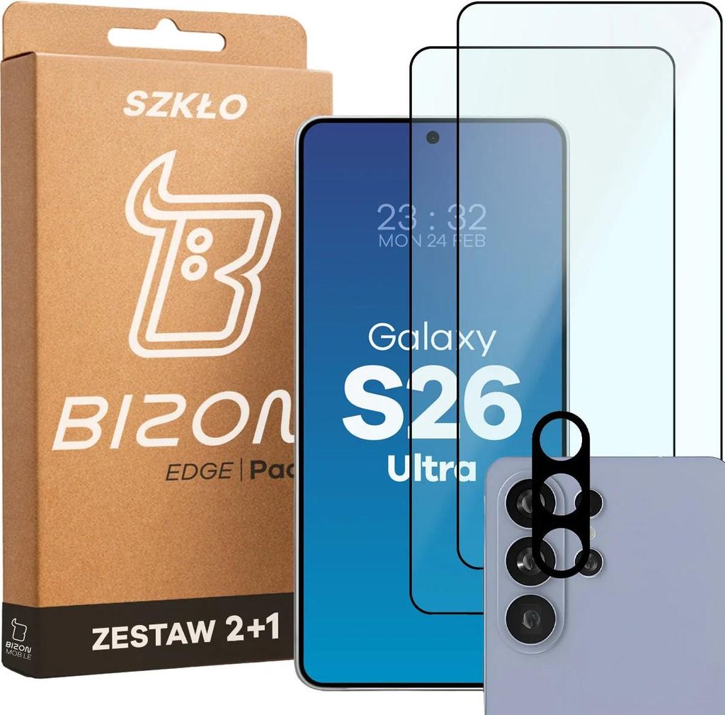 2x Gehärtetes Glas + Kameraschutz für Galaxy S26 Ultra, Produktbild 