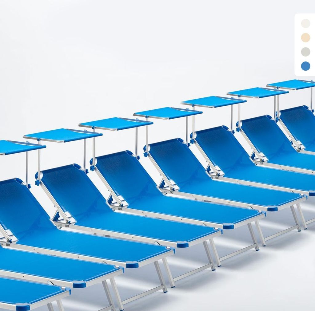 20er Set Nettuno Aluminium Sonnenliegen mit verstellbarem Produktbild 