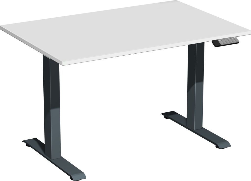 Elektro-Hubtisch Elevate Plus, 800 x 1200 mm, lichtgrau/anthrazit