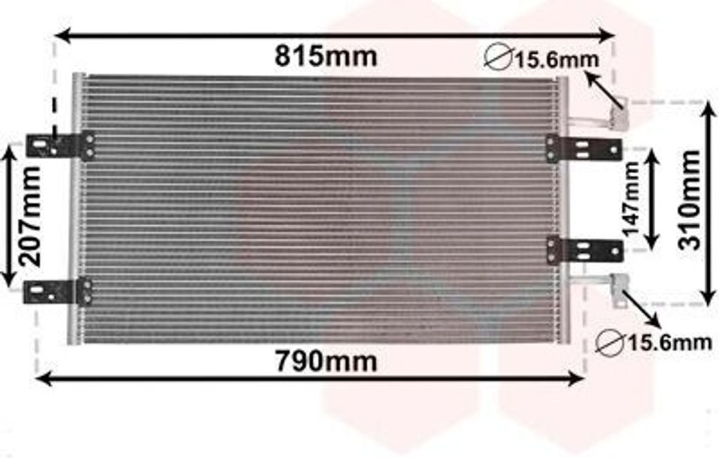 VAN WEZEL 43005451 - OE 93857126 Klimakondensator für Primastar (X83), Vivaro (J7), Vivaro (F7), Vivaro A (E7), Trafic II (JL), Trafic II (FL), Tr...