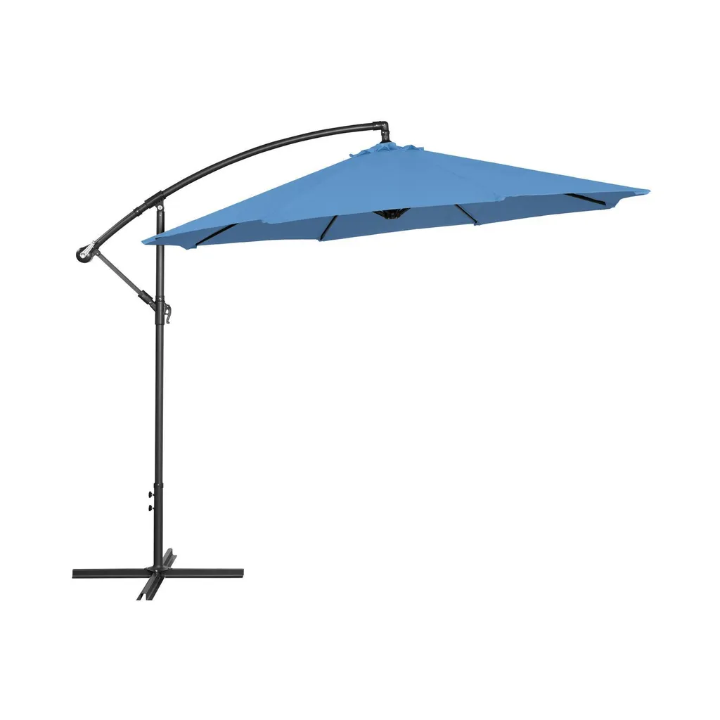 Hespéride Ombrellone Rotondo Sisko 2,7 M – Colore Blu Anatra, Aste In Acciaio, Diametro Palo 38 Mm, Per Giardino E Terrazzo - 3