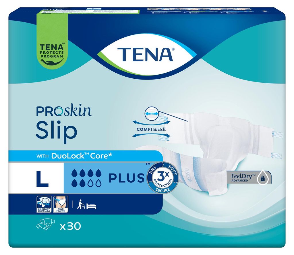 TENA Slip Plus - Inkontinenzslip - L - 30 Stk. Produktbild 
