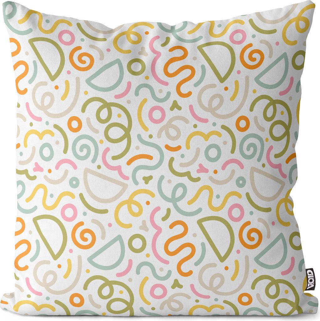 VOID Party Schlangen Weiß Grafik Kissenbezug Kissenhülle sofa couch wohnzimmer dekoration wasserfest Outdoor Garten Kissen bezug deko