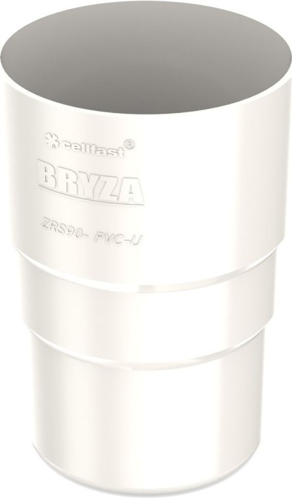 BRYZA Kunststoff Fallrohrverbinder Ø 63 mm, Weiß RAL 9010 Produktbild 