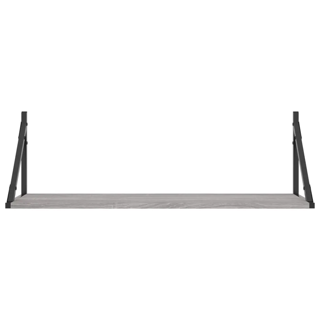 Offerta Set 2 Mensole 80cm Grigio Sonoma Maison Exclusive Legno - 4