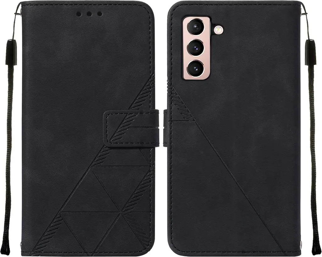 Custodia Goffrata Samsung Galaxy S21 5G - Nero Elegante Flip