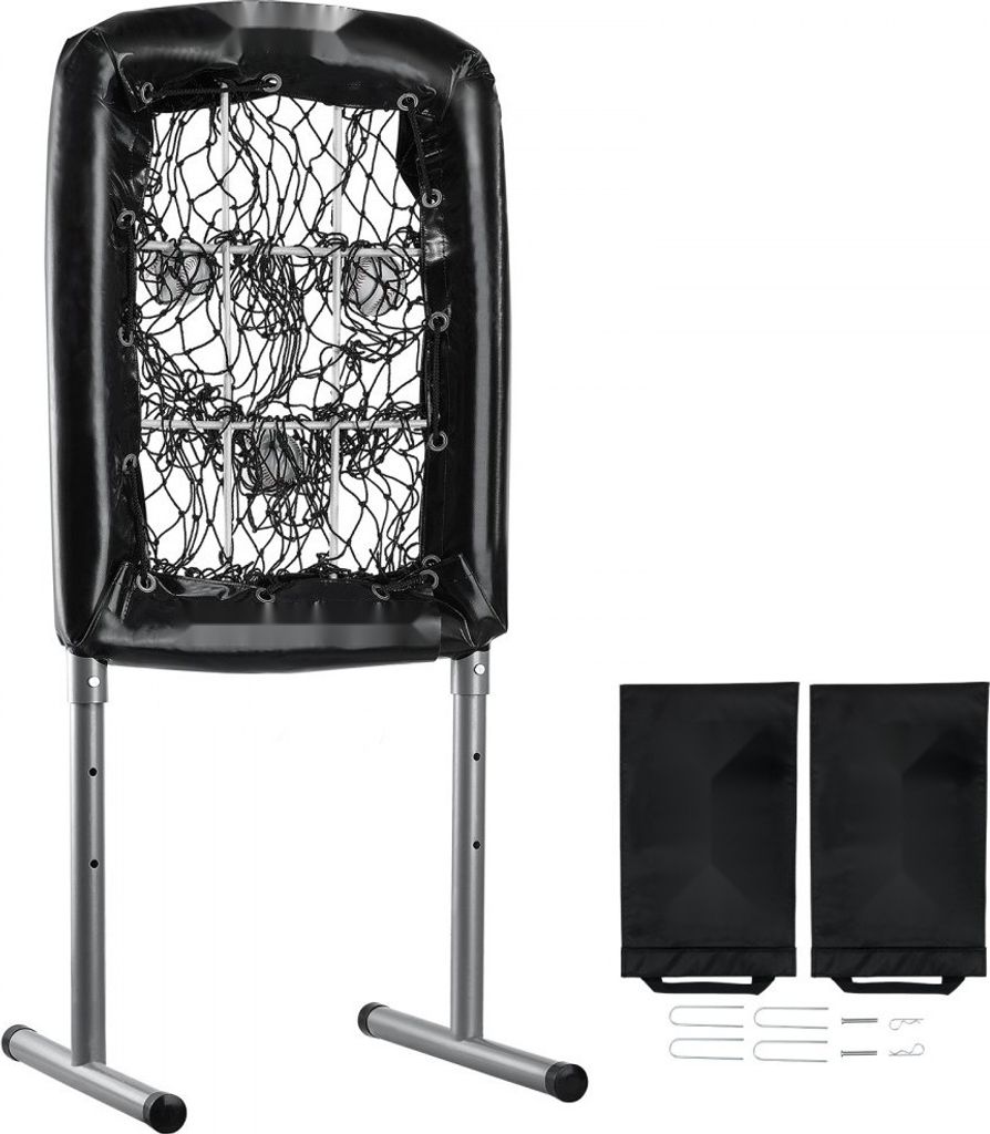 Pitching Netz - Ziel für Wurftraining - Höhenverstellbar 254 mm / 355,6 mm / 457,2 mm, Baseball & Softball 9 Loch Trainingsgeräte für Jugendlic...