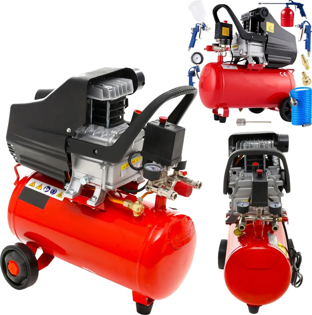 Kraft&Dele Compressore 34L Olio 230V 8in1 | Performance 206l/min