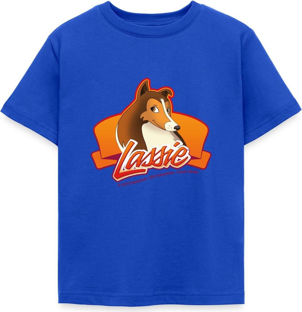Spreadshirt Lassie Logo Kinder T-Shirt, 98/104 (3-4 Jahre), Royalblau