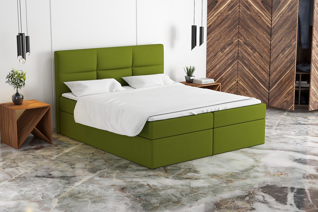 Boxspringbett GRIM 160x200 mit 2 Bettkästen, Bonell-Matratze und Topper. Möbel vom Hersteller- Handarbeit! Bett Komplett-Set mit Matratze, Bettka...