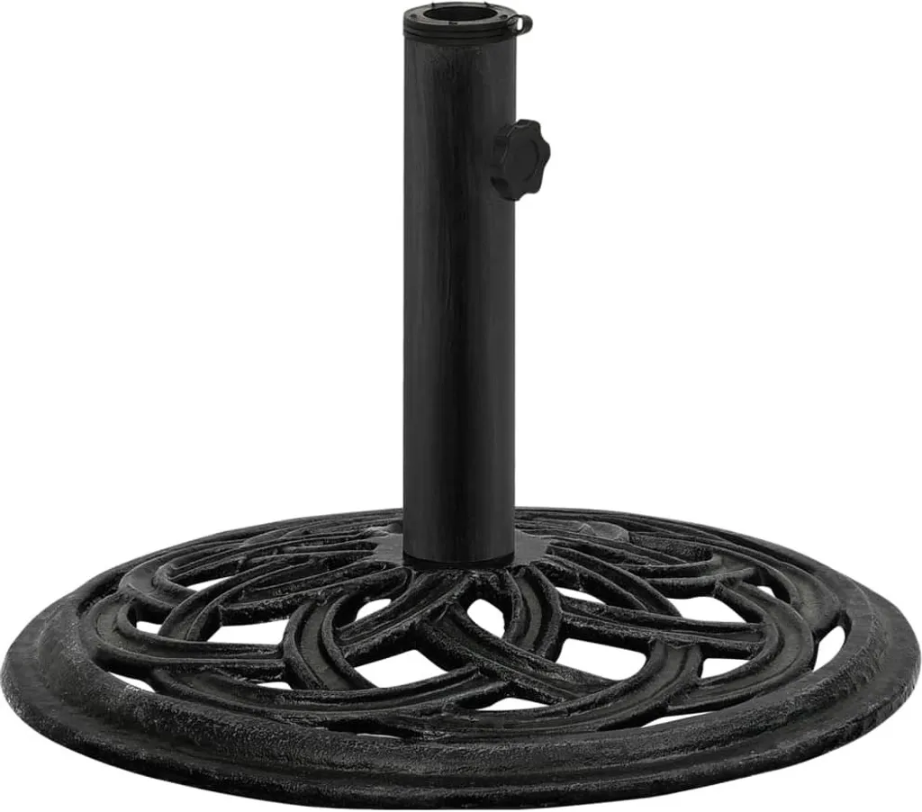 Supporto per ombrellone nero 44x44x31 cm in ghisa