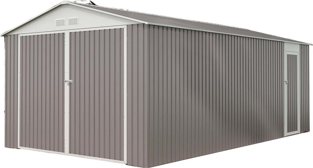 Garage métal "Nevada" avec porte battante - 18,56 m² Image du produit 