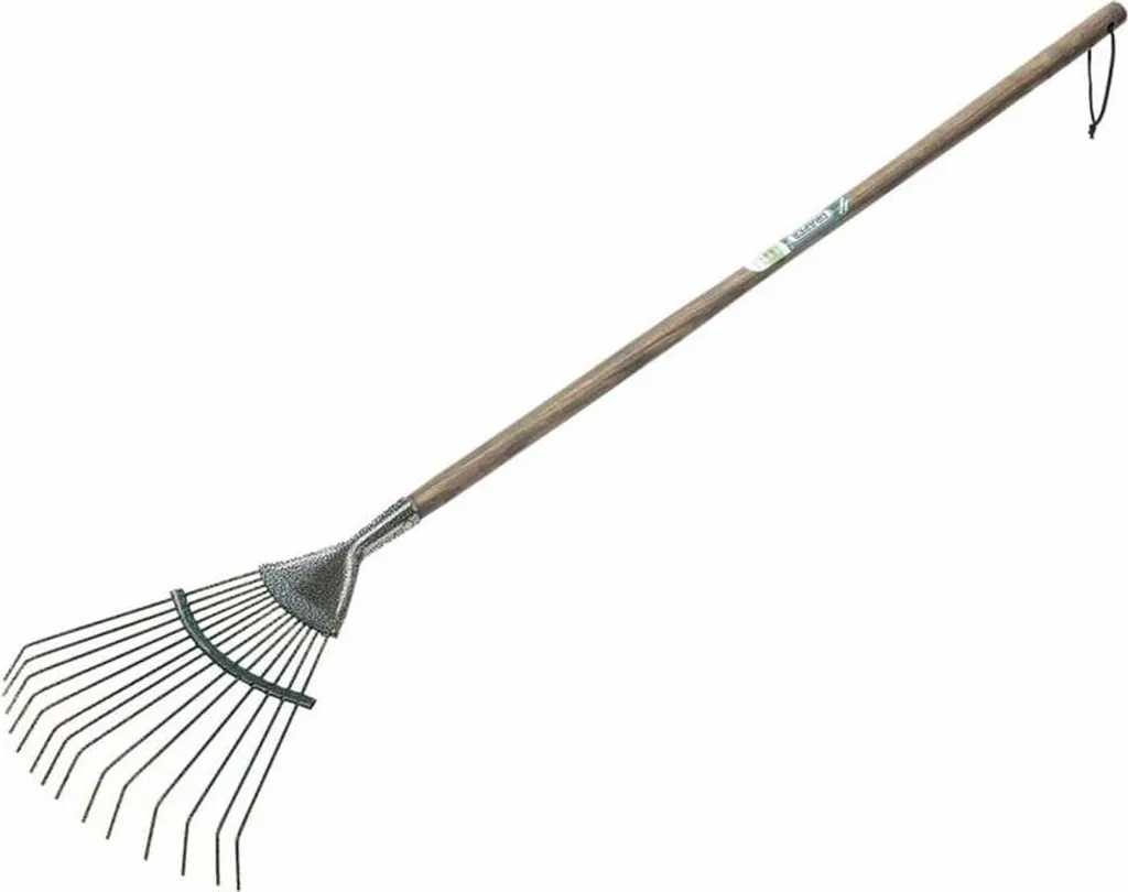 Râteau à gazon manche frêne 12 dents - Outil de jardinage robuste